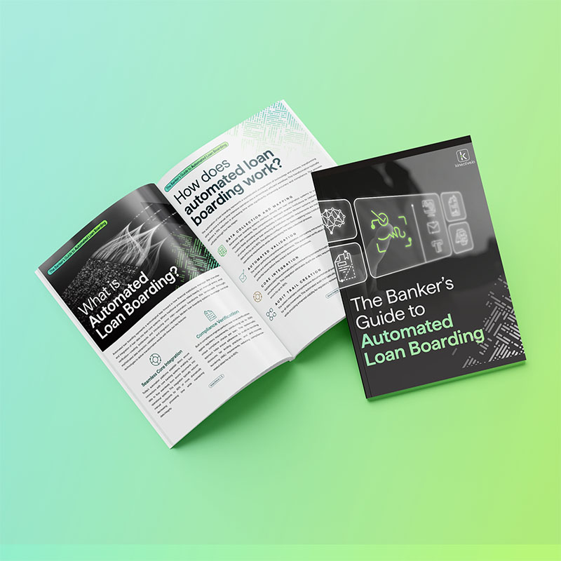 Bankers Guide to Automated Loan Boarding_Mockup Cover and Open Pages